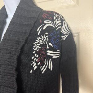 Guess Embroidered Knit Cardigan Dress